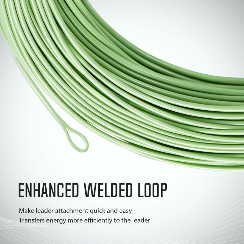 Piscifun Sword Fly Fishing Line with Welded Loop, Weight Forward Floating Fly Line, WF6wt, 100FT, Moss Green - Image 3